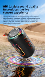 ZEALOT_MP1 Portable Bluetooth Speaker 60W StormBox Blast Outdoor Wireless Speaker IPX6 Waterproof Party Camping Speaker 12H ZEAL