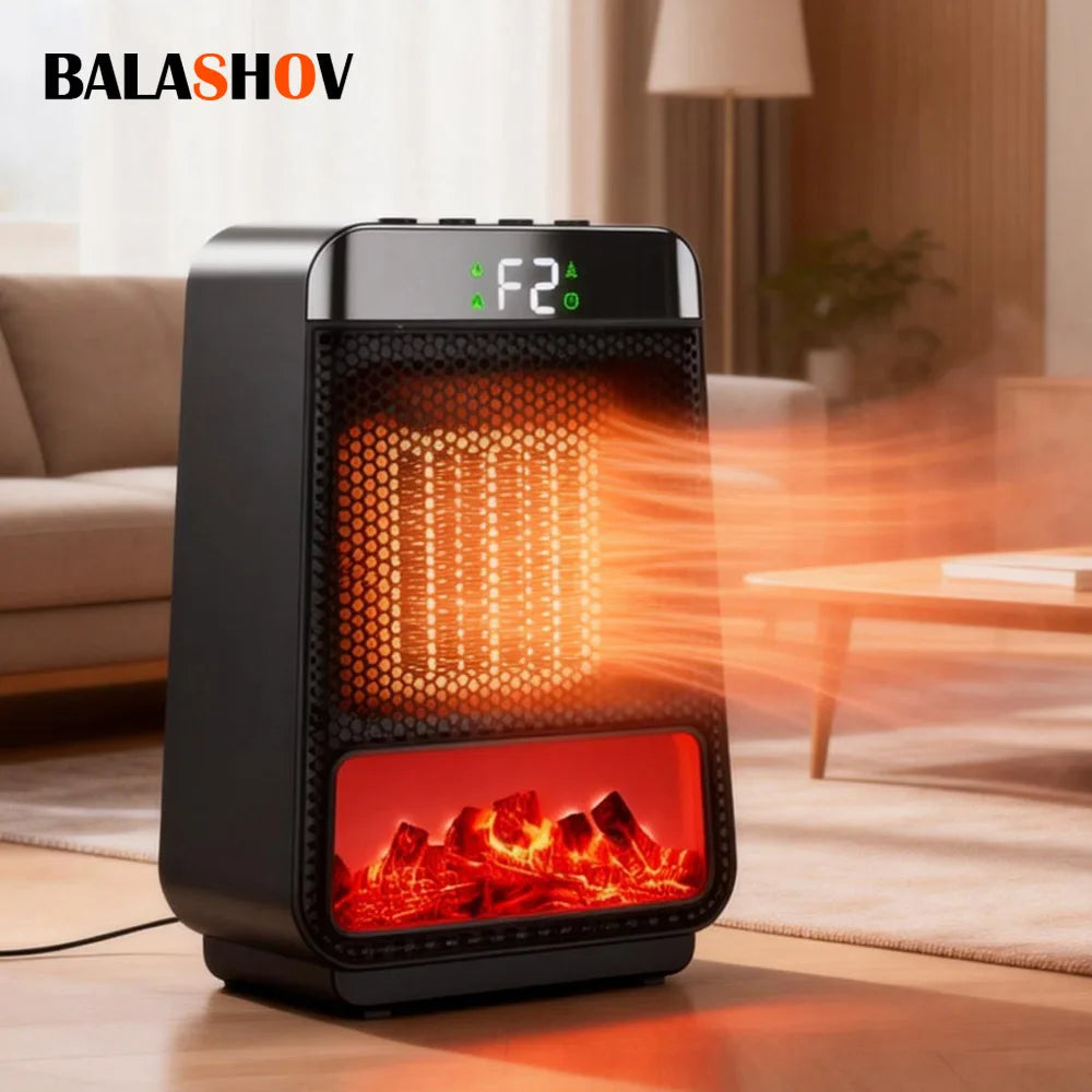 Portable Electric Heater Portable Desktop 1000W PTC Heating Fan Warm Air Blower for Household Office Mini Space Heater