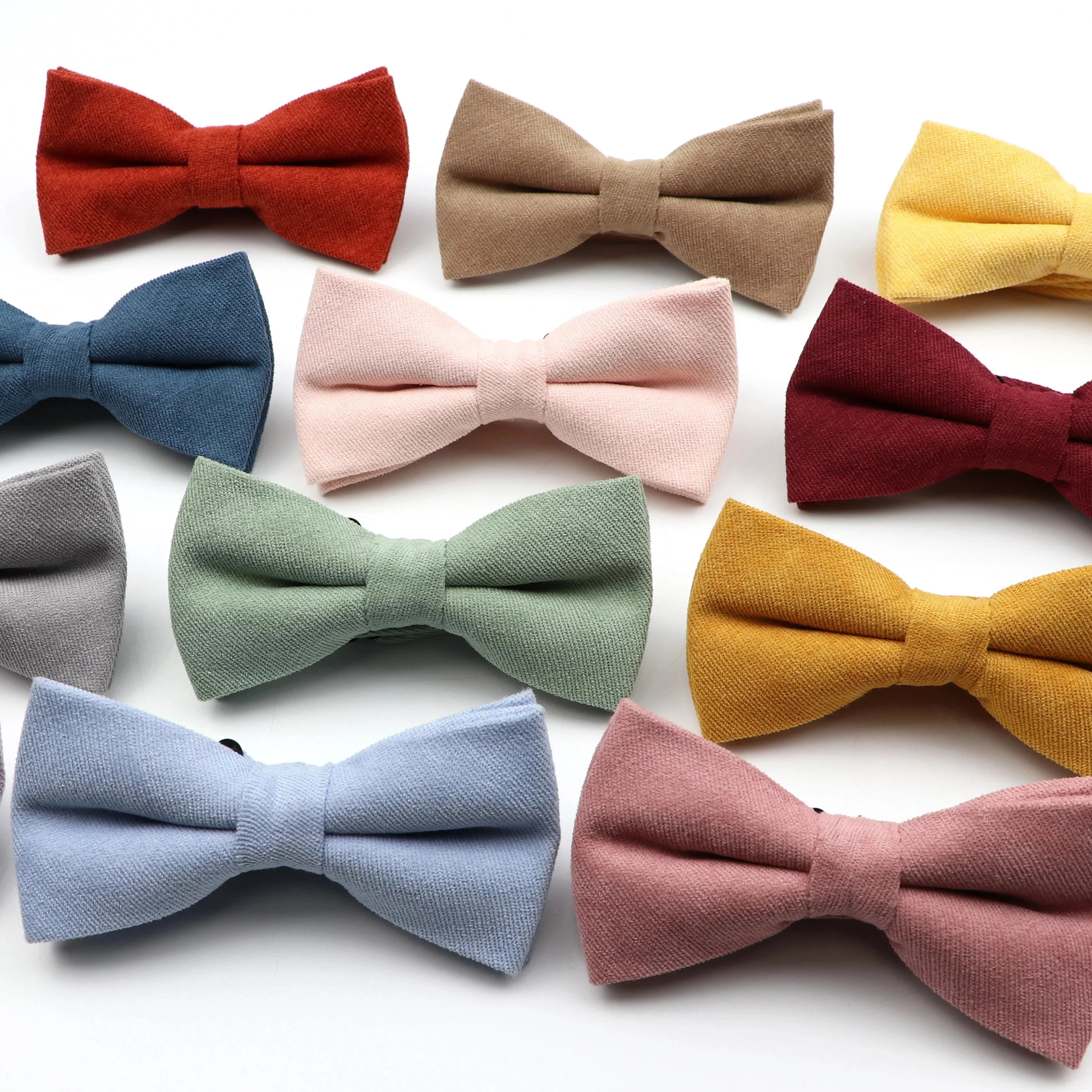 NEW Macarons Suede Bow Tie Adult Child Solid Color Men Bow Tie Super Soft Suede Classic Shirts Bowtie Bowknot Image principale du produit