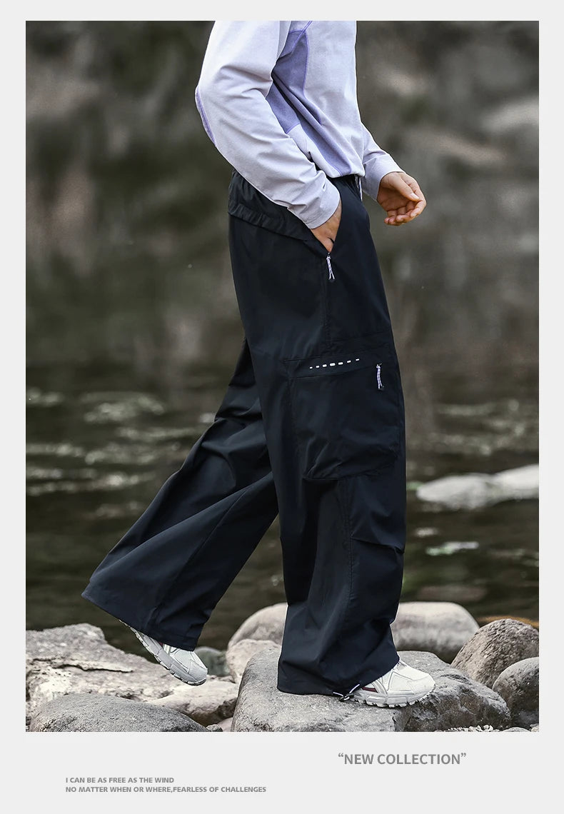 CHRLCK Men's Hiking Cargo Pants Waterproof Outdoor Quick Dry Lightweight Ripstop Women Camping Fishing Climbing Hunting Trousers