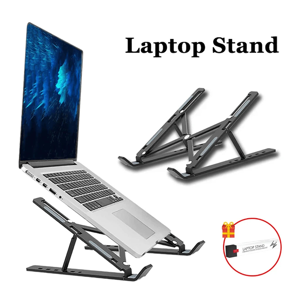 Foldable Laptop Stand Portable Adjustable Notebook Bracket Computer Monitor Holder For Macbook Air iPad Tablets Base Accessories Image principale du produit