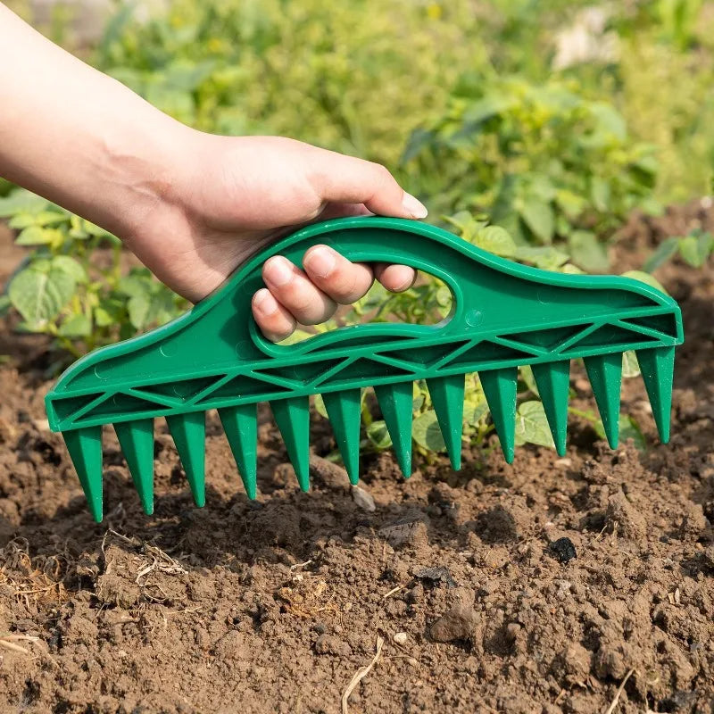 Hand Dibbler 12-Hole Fast Seeding Seed-in Soil Digger and Soil Spacer Planting Aids for Efficient Gardening Garden Seeder Tool