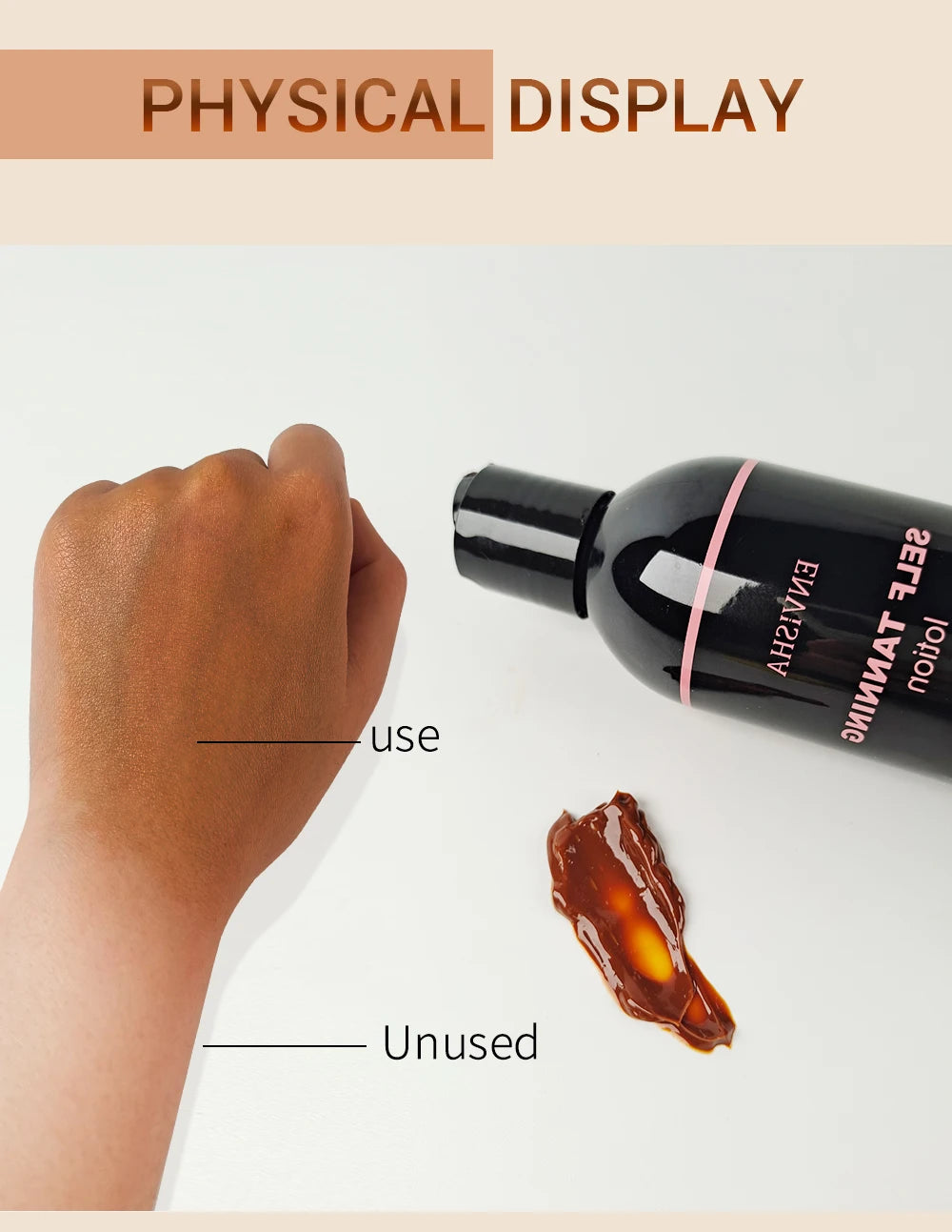 ENVISHA Makeup Foundation Body Skin Care Self Tanning Lotion Fast Face Tan Cream Moisturizing Bronzer Nourishing Facial Lotion