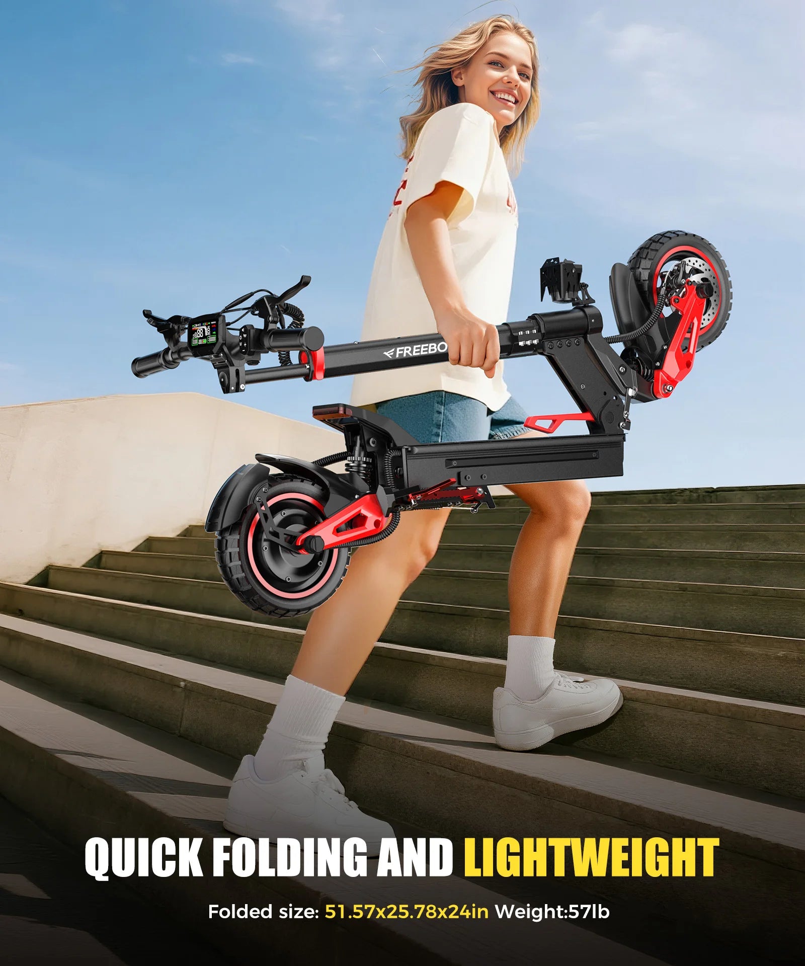 J15MAX Electric Scooter Adults 1600W Powerful Motor, 40-50 Max Range, Top 31 MPH, E Scooter W/Front/back Suspension for,10" Tire
