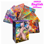 60-100Pcs New English French Spanish Pokemon Cards GX MEGA EX TAG TEAM Vstar Game Battle Card Hot Sale Collection Card Kids Gift