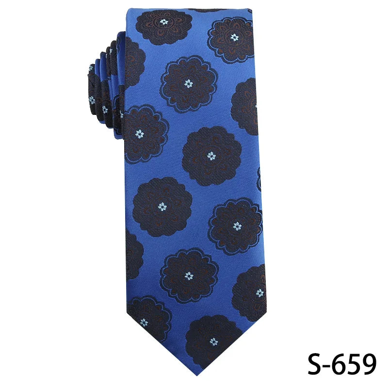 Trendy Handmade Polyester Silk Tie Men's Business Suit Accessory Floral Patterned Bow Tie for Wedding Prom Party Gift