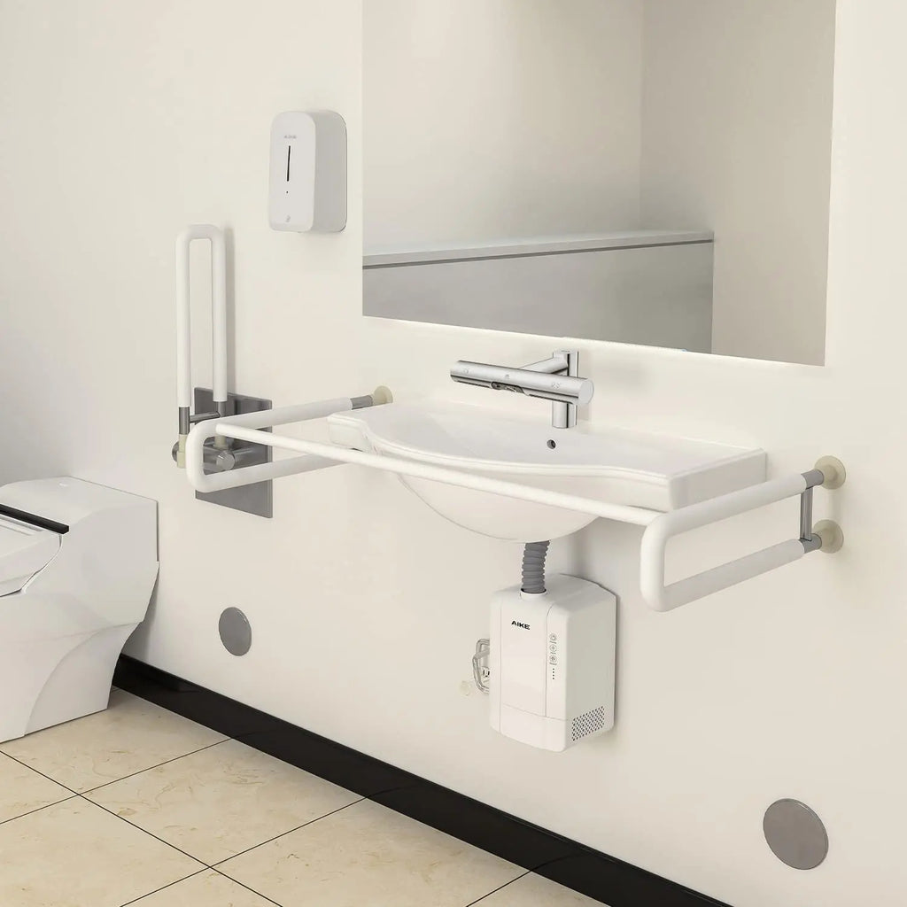 AIKE Airblade Tap Hand Dryer Automatic Bathroom Hand Washing and Drying Machine Washroom Faucets Air Tap Powerful Hand Dryer