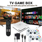 Dual-system TV Game Box G7,G8 8K 3D, supports two players, 60000 classic retro arcade games, includes 2.4G wireless controllers.
