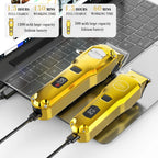HATTEKER Professional Hair Clipper for Men Cordless Metal Barber Clipper and Trimmer Set Clipper for Hair Cutting Kit