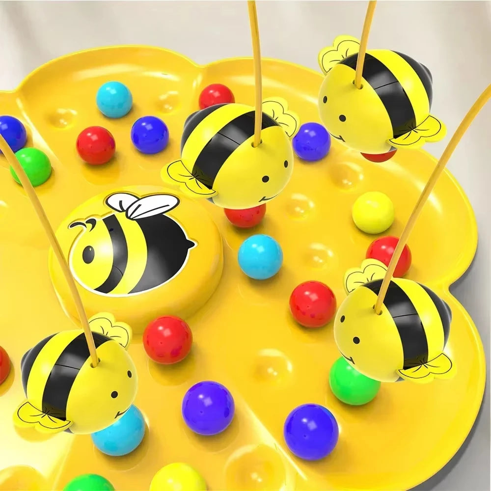Bumble Bee Magnetic Toy Funny Family Board Games Montessori Sorting Puzzle Fishing Toys Interactive Games for Kids and Adults