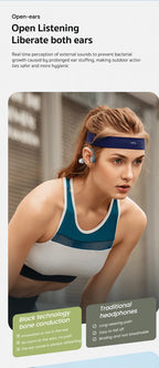 ERAZER XF22 Earphone Bluetooth 5.4 Sports Wireless Headphones Bone Conduction Headsets with Mic Neckband headphones