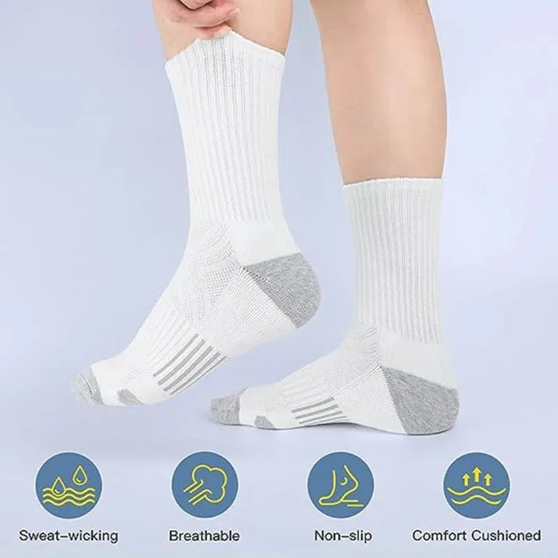 6/12 Pairs Men's Outdoor Gym Socks High Quality Comfortable Soft Ground-Gripping Football Large Size New Style