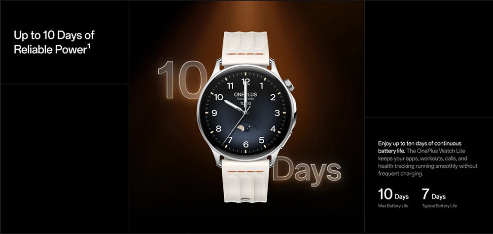 Global Version OnePlus Watch lite SmartWatch,1.46 inches Display,59g,10 Days of Reliable Power,Heart Rate,Blood Oxygen Monitorin