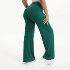 SoftMotion Straight Leg Bottoms Women's Mid-Waist Yoga Pants GYM Leggings Naked Feel Pilates Running Sports Trousers