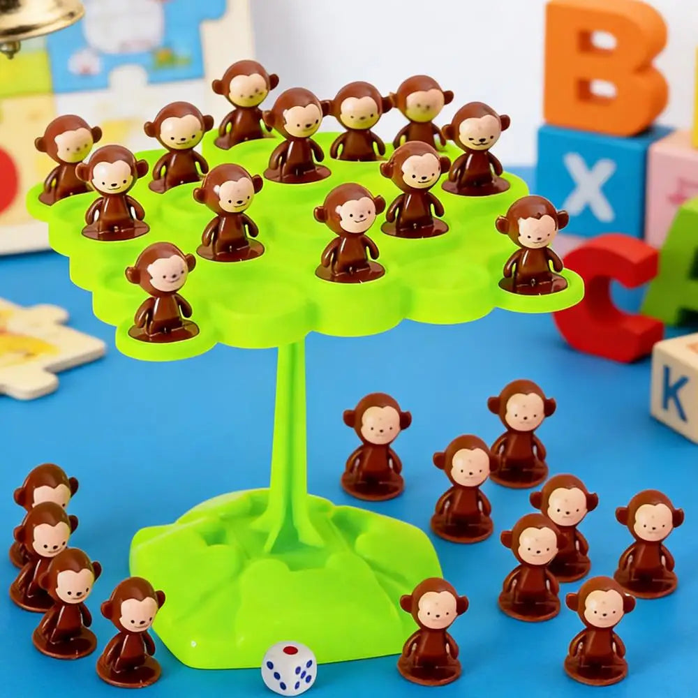 1pc Balancing Tree Toy Digital Monkey Balance Scale Educational Number Board Game Kids Learning Toys Montessori Math Toy