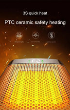 Portable Electric Heater Portable Desktop 1000W PTC Heating Fan Warm Air Blower for Household Office Mini Space Heater