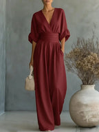Solid Color Casual Loose Jumpsuits for Woman 2026 Summer Elegant Overalls Women's Jumpsuits And Rompers Bodysuit Female Clothes