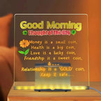 LED Light-Up Acrylic Message Board Erasable USB Drawing Board Birthday Gift Bar Advertising for Creative Activities with Stand