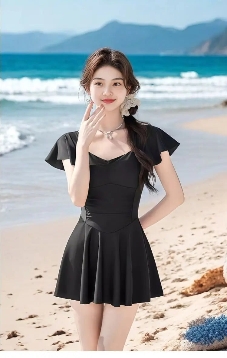 Swimsuit Women's New Split Professional Student Hot Spring Conservative Swimwear