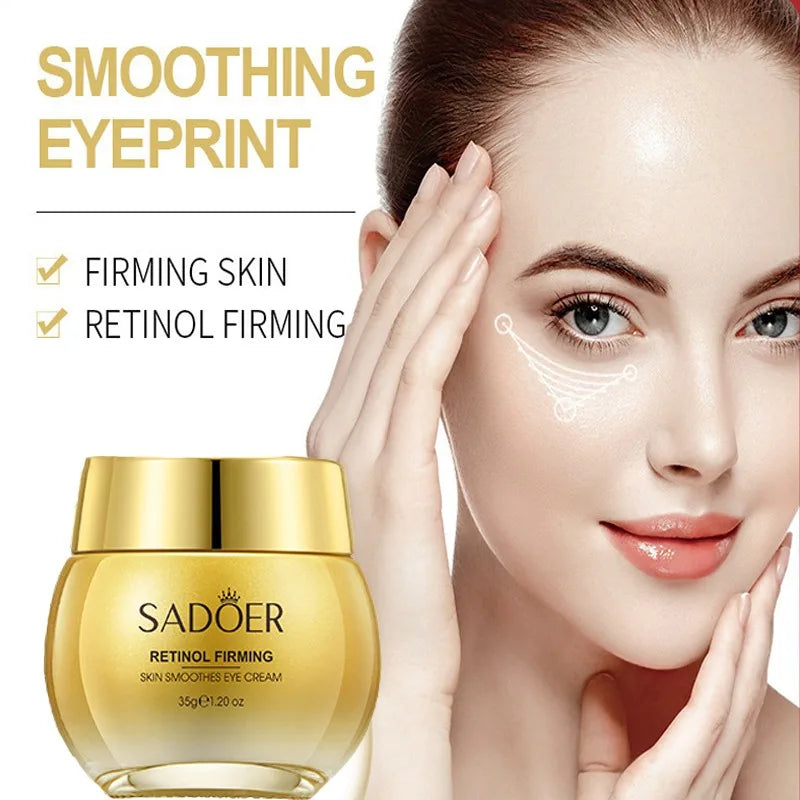 SADOER  Retinol Eye Cream Reduces Dark Circles and Wrinkles Moisturizes and Tightens The Eyes, Eye Cream Korean Eye Care Product