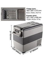 VEVOR Car Refrigerator Portable Compressor Cooler 35-55L Mini Fridge Freezer 12/24V DC 110-240V Ice Box for Camping Picnic Frige