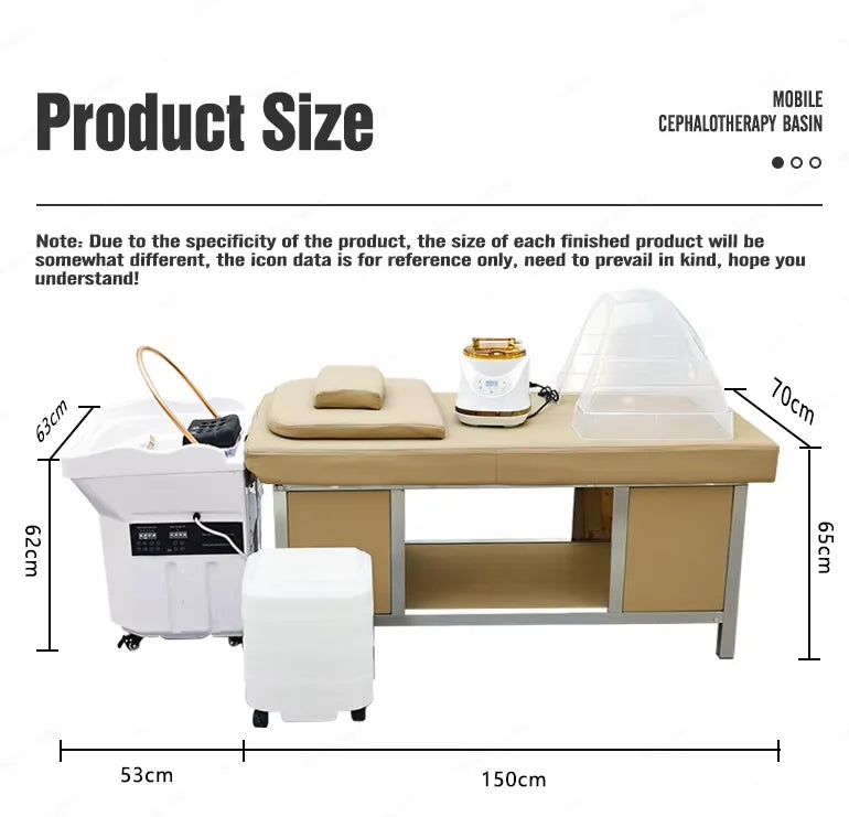 Movable Portable Head Spa Shampoo Basin Multifunctional Hydrotherapy Fumigation Machine Water Circulation Design High Quality