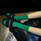 33 Colors Summer Cotton Soft Socks Happy Colorful Women's Mid-tube Stocking Fashion Trend Red Green Ankle Sox Autumn Hosiery
