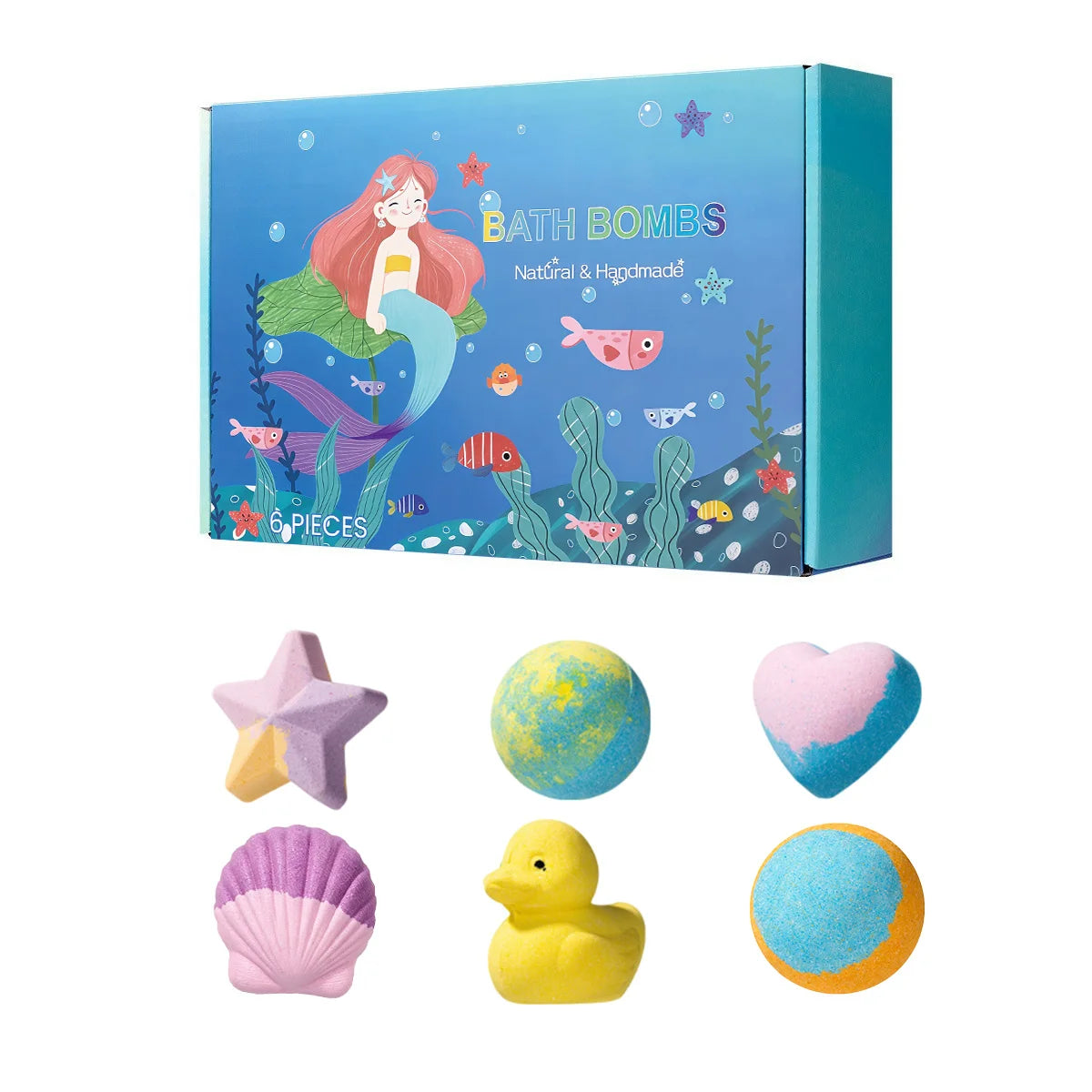 12pcs Bath Bombs Set with Surprise Toys Inside Essential Oil Moisturizing Skin Care Bathtime Sensory Play Gift for Boys & Girls