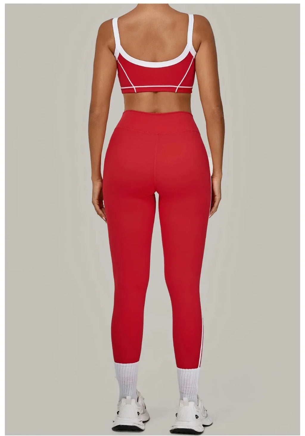 2PCS Women's Yoga Set High Waist Peach Hip Removable Padding Sports Bra Pants Fitness Suit Running Workout Gym Leggings Yoga Set