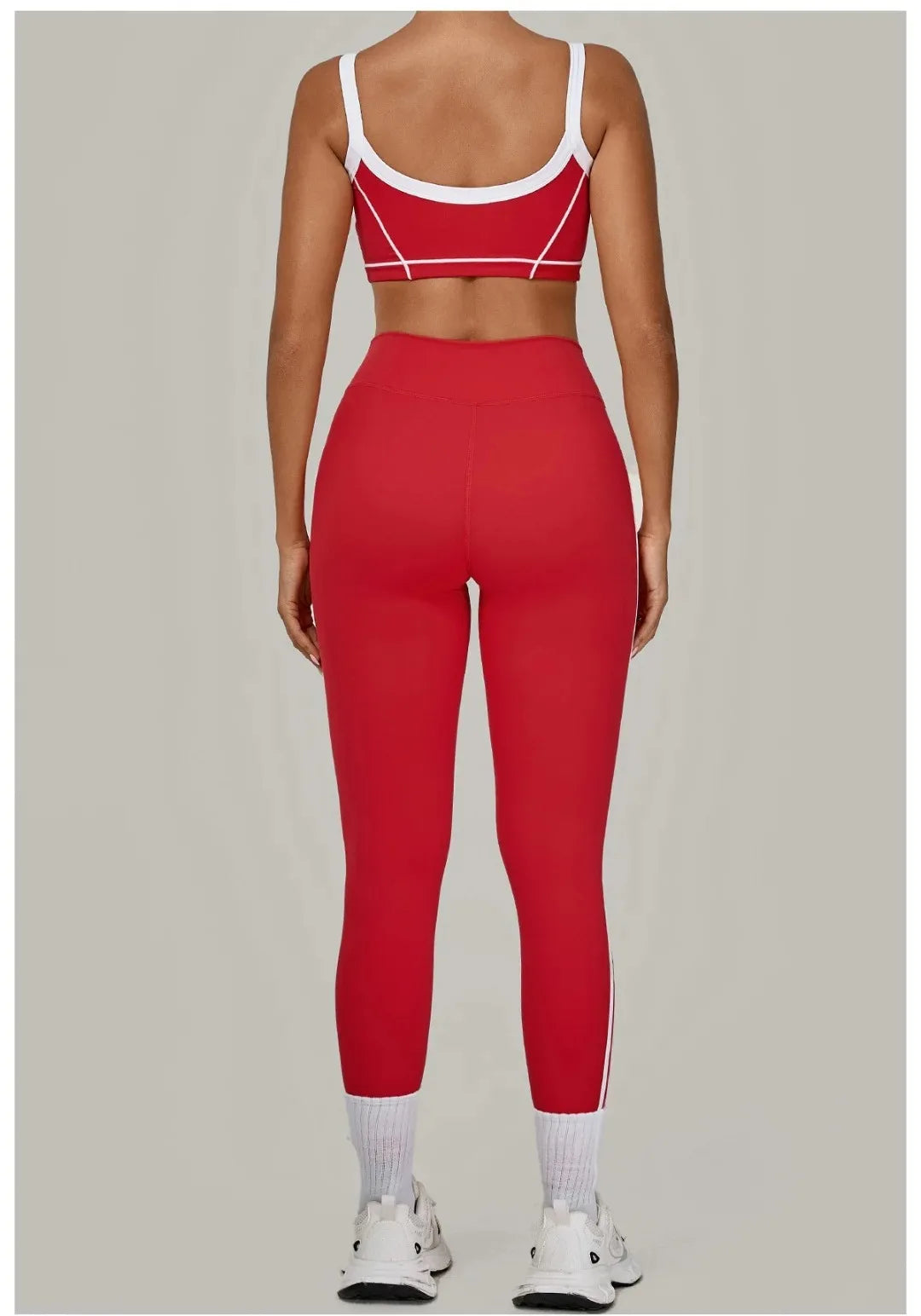 2PCS Women's Yoga Set High Waist Peach Hip Removable Padding Sports Bra Pants Fitness Suit Running Workout Gym Leggings Yoga Set