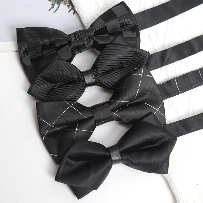 1PCS Bow Ties Butterfly Party Wedding Men Tie Black Adjustable Bowknot Bowtie Classic Butterfly Adult Accessories Business Gift