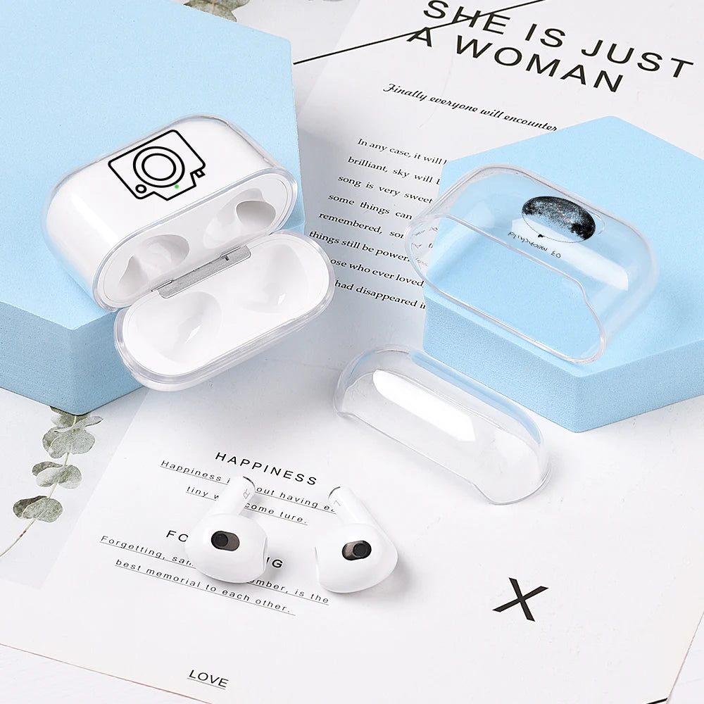 Hard Plastic Case for AirPods Pro 2 USB C Case for airpods 3 2 1 Case Transparent Cover for airpod pro 3 funda Air Pods 3 Coque