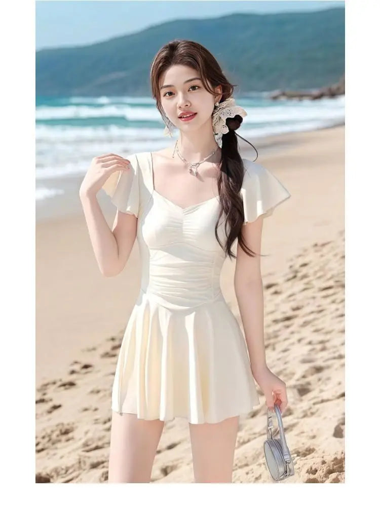 Swimsuit Women's New Split Professional Student Hot Spring Conservative Swimwear