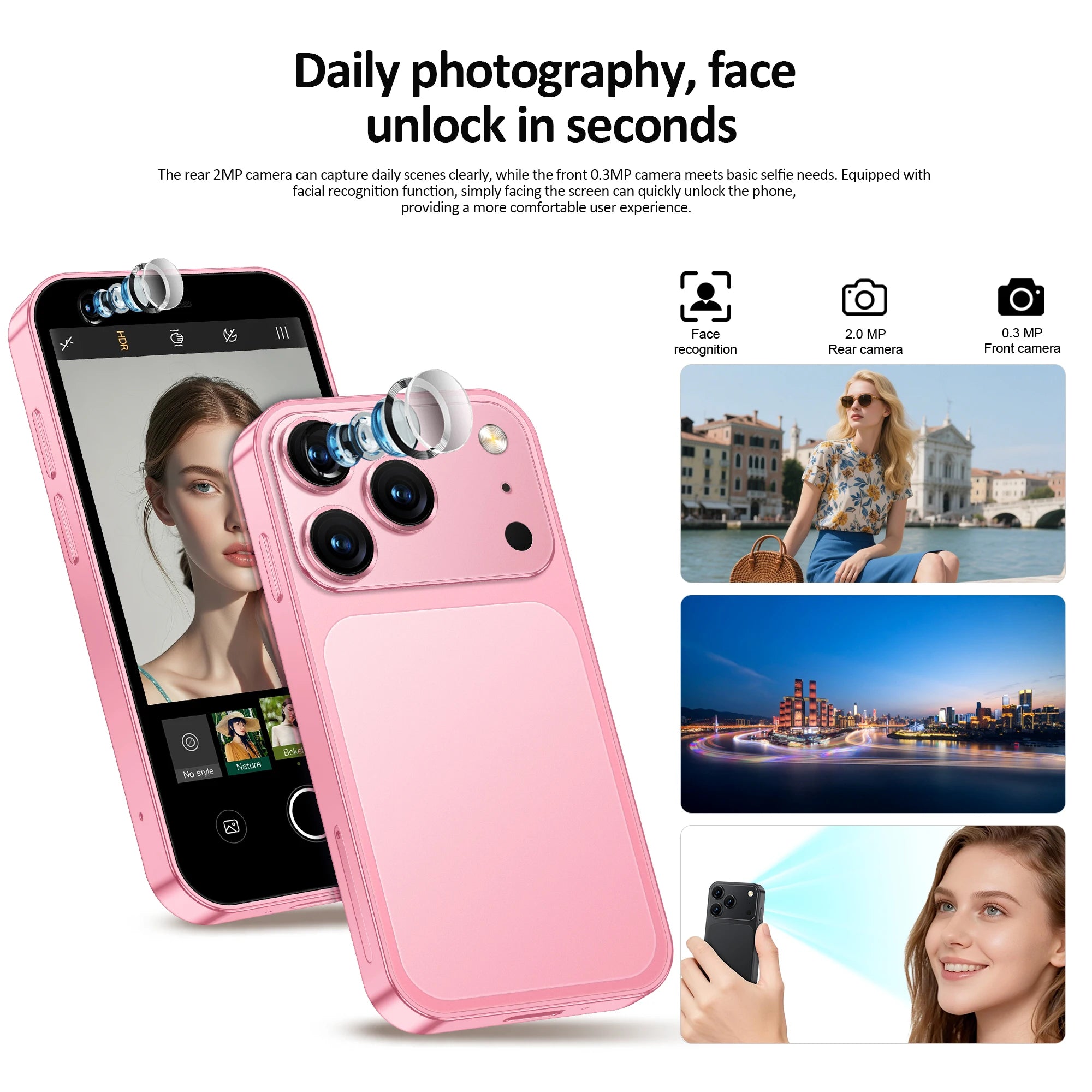 SERVO 18SE MINI Android Smartphone 3G WCDMA Dual SIM Card 2GB+16GB Play Store Face Unlock GPS WiFi Hotspot 3.0" Small Cellphone