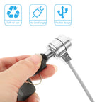 2 Sets Laptop Lock Flexible Security Cable Computer Locks With Keys Alloy Safe Wire Office Notebook Lock Security Cable Laptop
