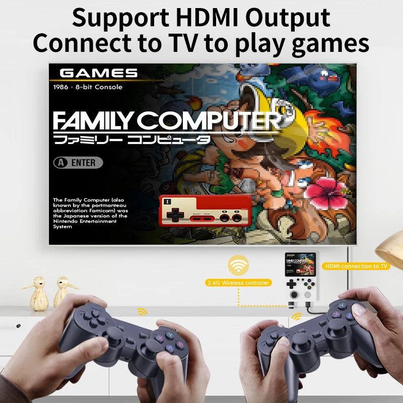 Newly Handheld Game Console with Multi-Platform Operation Support, HD IPS Screen, 3D Joystick, Ergonomic Game Console GB350