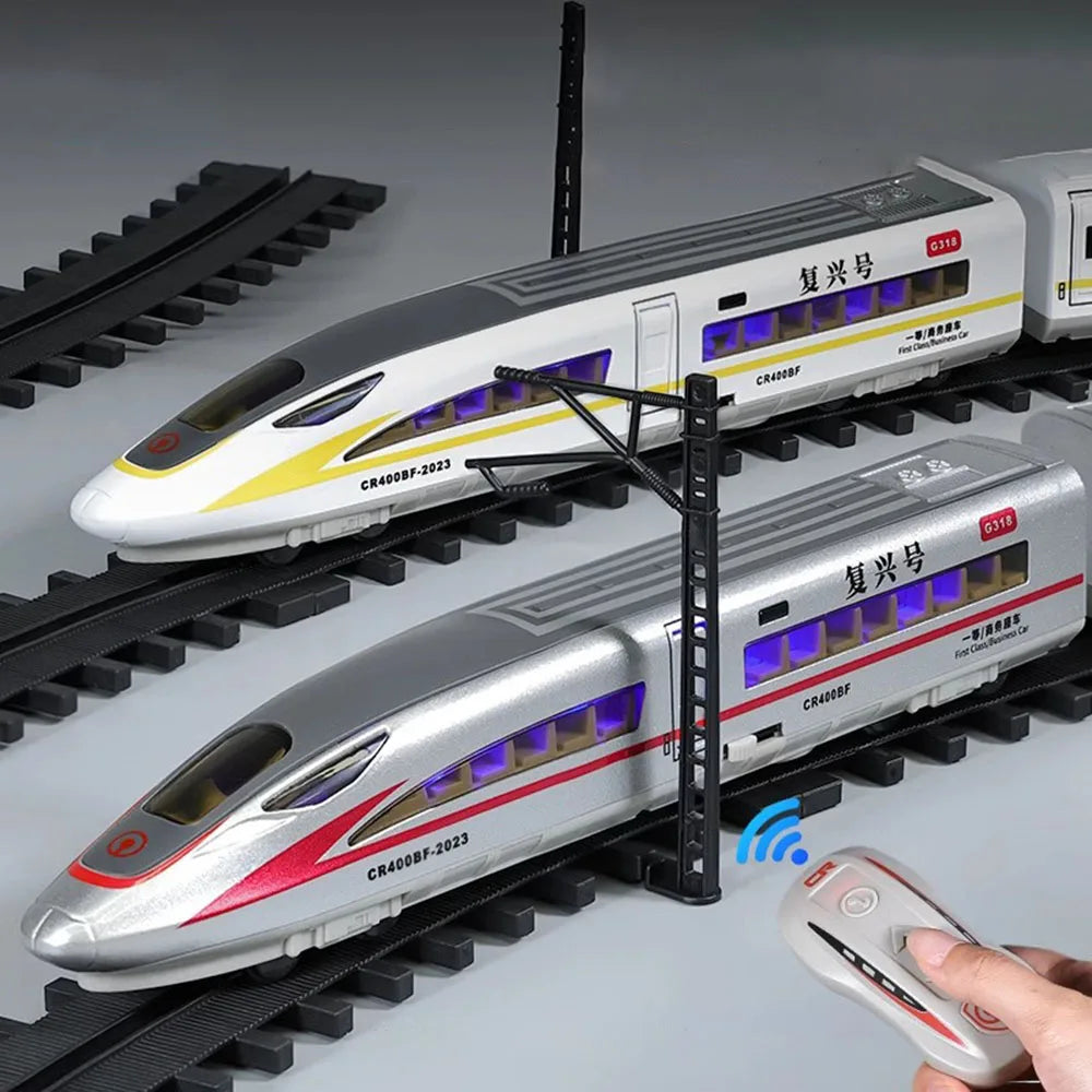 1:60 Scale FuXing High-speed Railway Toy Car Model Sound Light Remote Control Electric Simulation Train Models Ornaments Gifts Main image