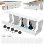 Under Desk Cable Management Tray No Drill Steel Desk Cable Management Tray with Wire Organizer and Desk Cord Organizer