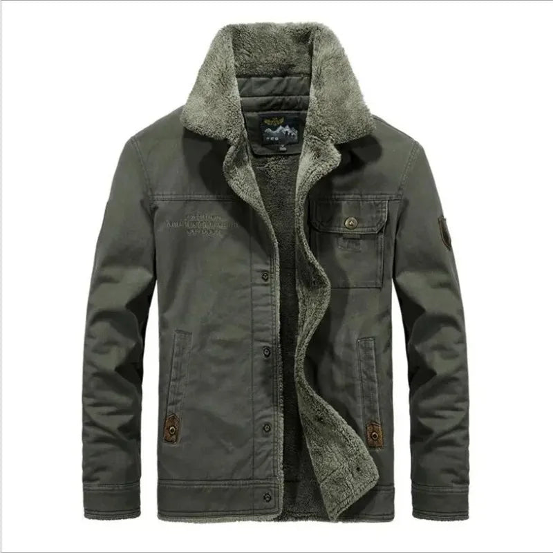 Mens Winter Fleece Jackets Coats Large Size Loose Down Jackets Cotton Warm Parkas High Quality Men Thicker Warm Jackets 6XL Main image