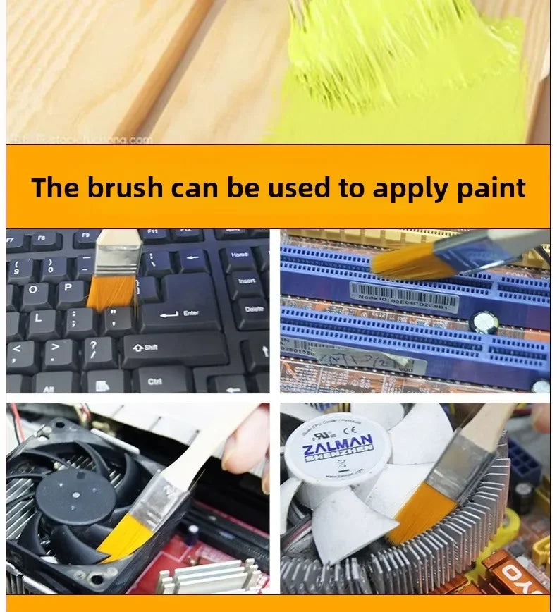 10/30PCS Multifunctional Nylon Bristle Paint Brushes Wooden Handle Art Painting Tools for Craft Creation and Household Cleaning