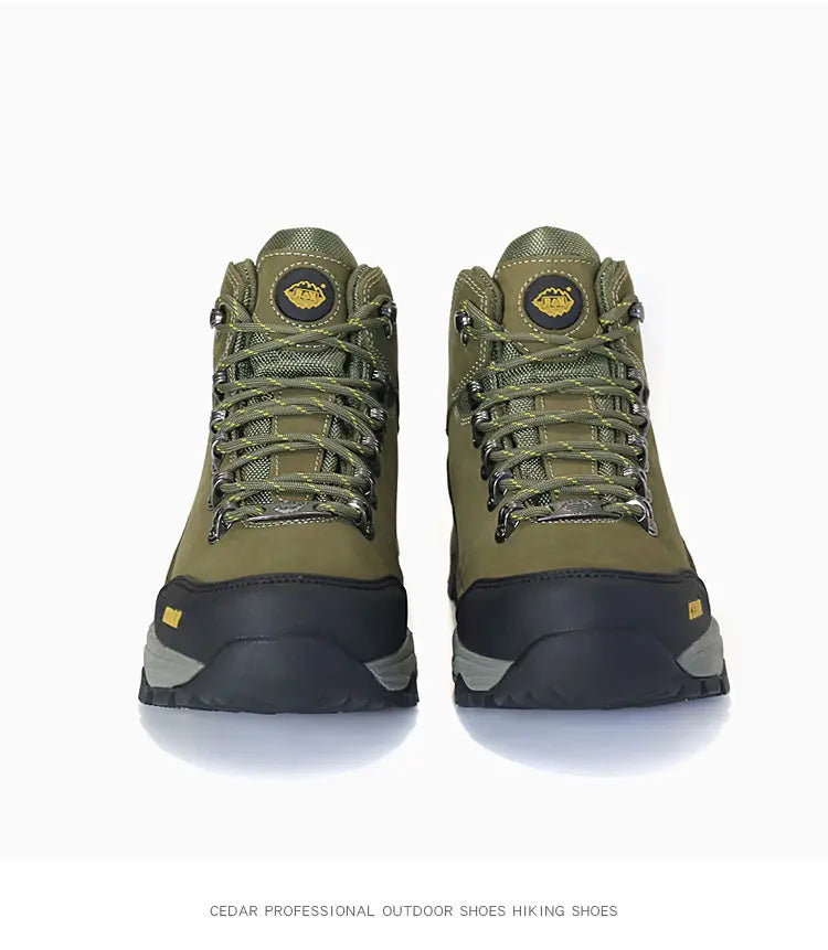RAN Cow Leather Hiking Boots Men For men Outdoor Sport Walking Sneakers trekking Snow Shoes women Climbing Mountain Hunting boot