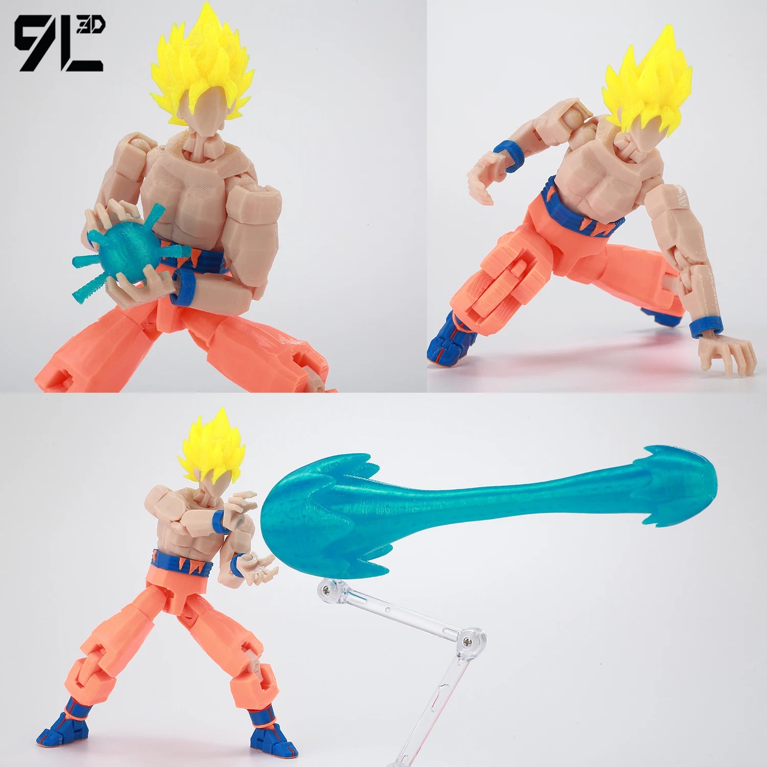 9L3D Printed Dragon Ball Son Goku Vegeta Beerus Frieza Anime Lucky13 Dummy13 Titan13 Action Figures Multi-Jointed Movable Toys