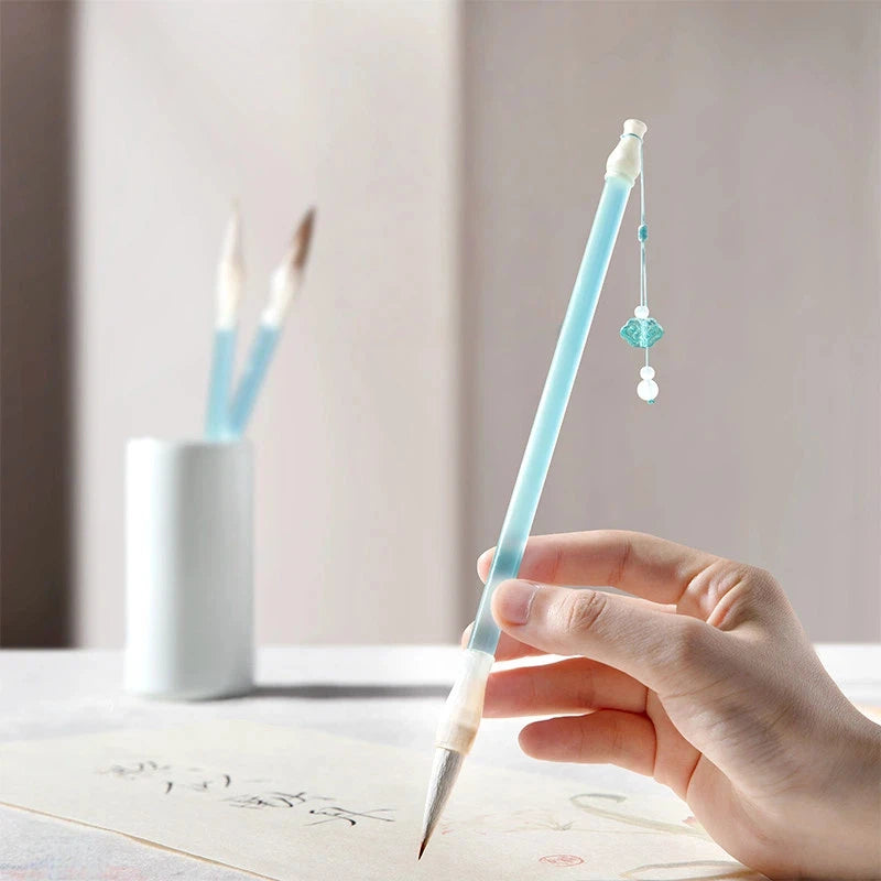 Professional Chinese Calligraphy Brush Set Middle Regular Script Bamboo Pen for Paint Brushes Stationery for Adult Beginner