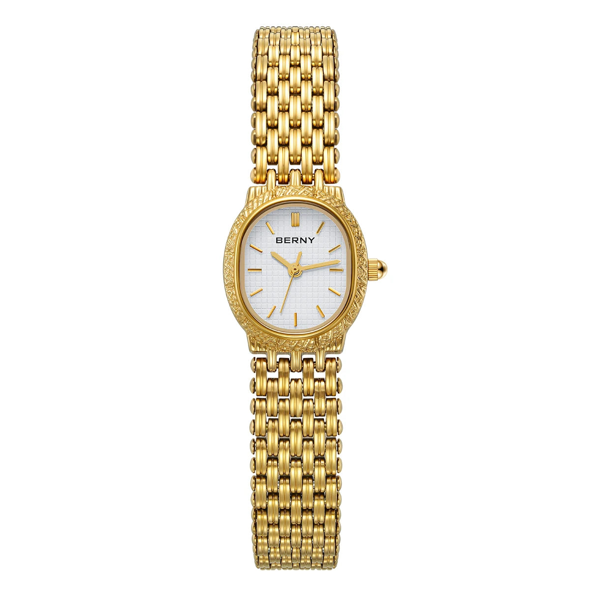 BERNY Gold Women's Watch Luxury Small Dial Ladies Gold Watch Jewelry Bracelet Quartz Lady Watch Stylish Fashion Women Watches Image principale du produit