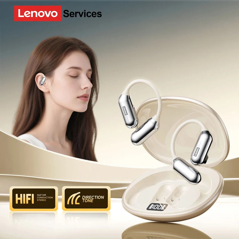 Lenovo LE503 OWS Wireless Earphones Bluetooth V6.0 Open-Ear Earphone ENC Noise Reduction Earbuds Waterproof Long Battery Life
