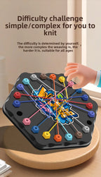 Kids Rope Knots Puzzle Board Game Color Line Twisted Connected Ropes Logic Thinking Table Game Parent Child Interactive Toy