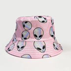 Cartoon Youthful Cool Novelty sun moon smiling face fish fisherman hat Outdoor Leisure Sunscreen Sun Hat Men Women bucket hats