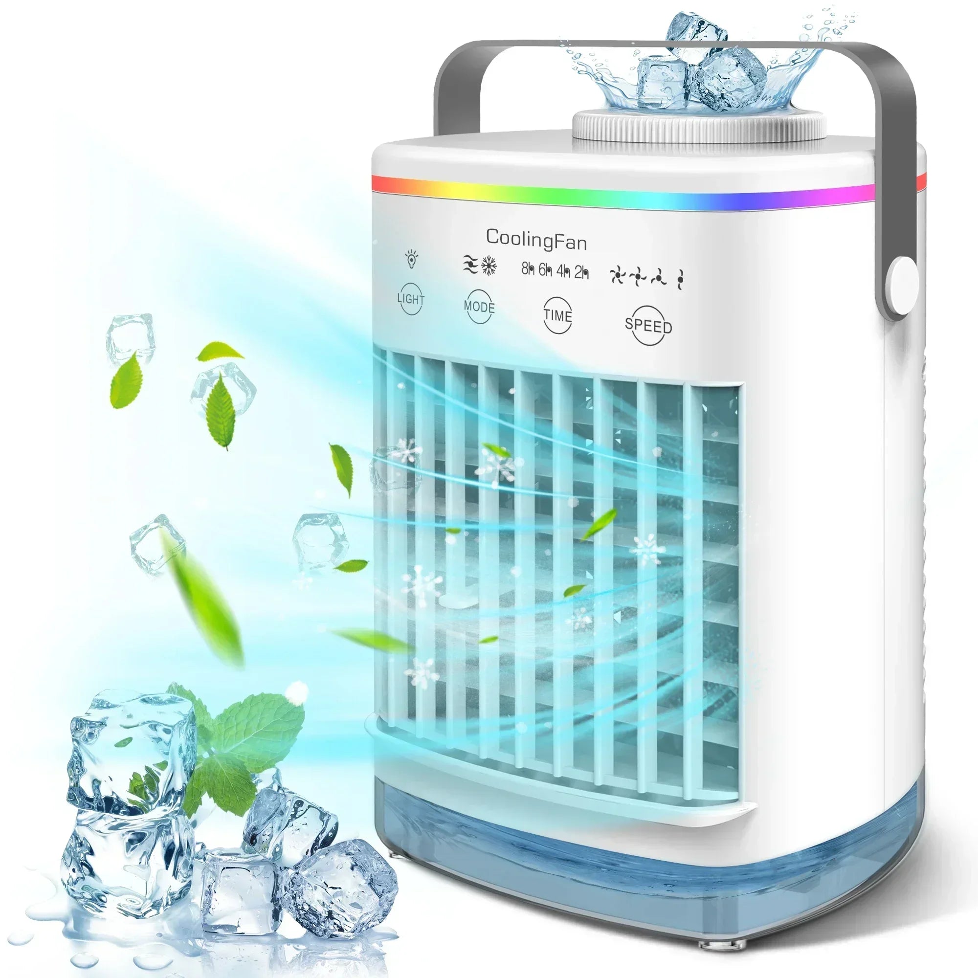 Mobile Home Cooler Fan Mini Multi-use USB Air Cooler Mist Humidifier High Speed Wind