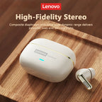 Choice Lenovo LE208 Wireless Leather Earphones Bluetooth 6.0 ENC Earphones Noise Reduction Headphone Low Latency Gaming Headset