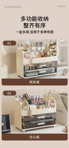 Desktop cosmetics storage box, makeup box, high-end dressing table, skincare product sorting box, dressing table storage rack